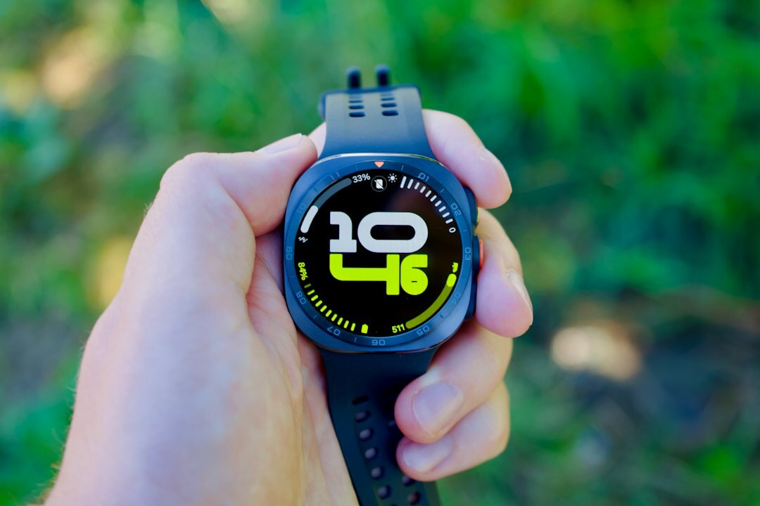 person using fitness tracker