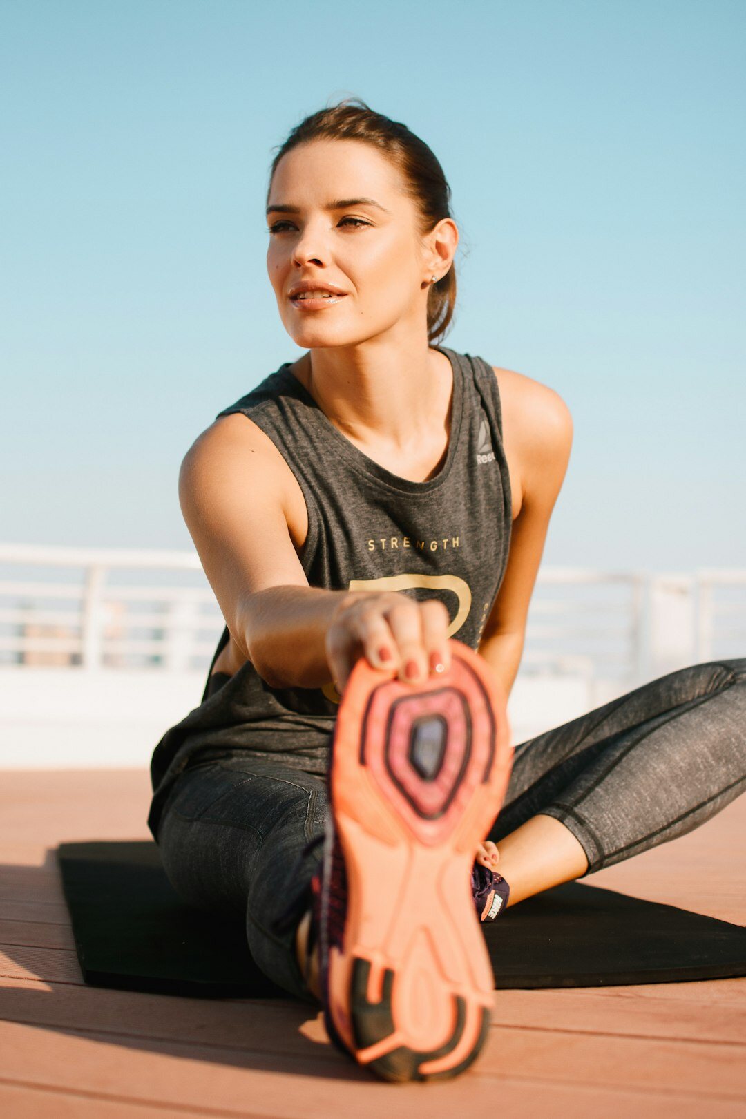 person exercising outdoors